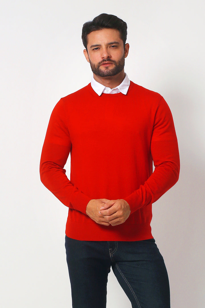 Merino Wool Crew Neck Sweater | Romeo NYC
