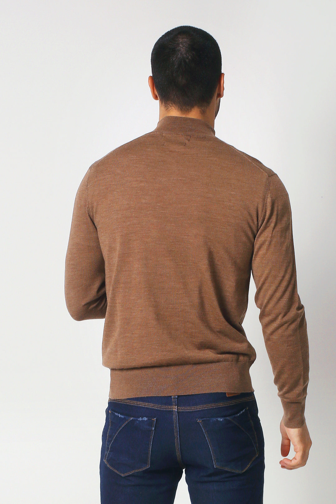 Merino Wool Quarter Zip Sweater