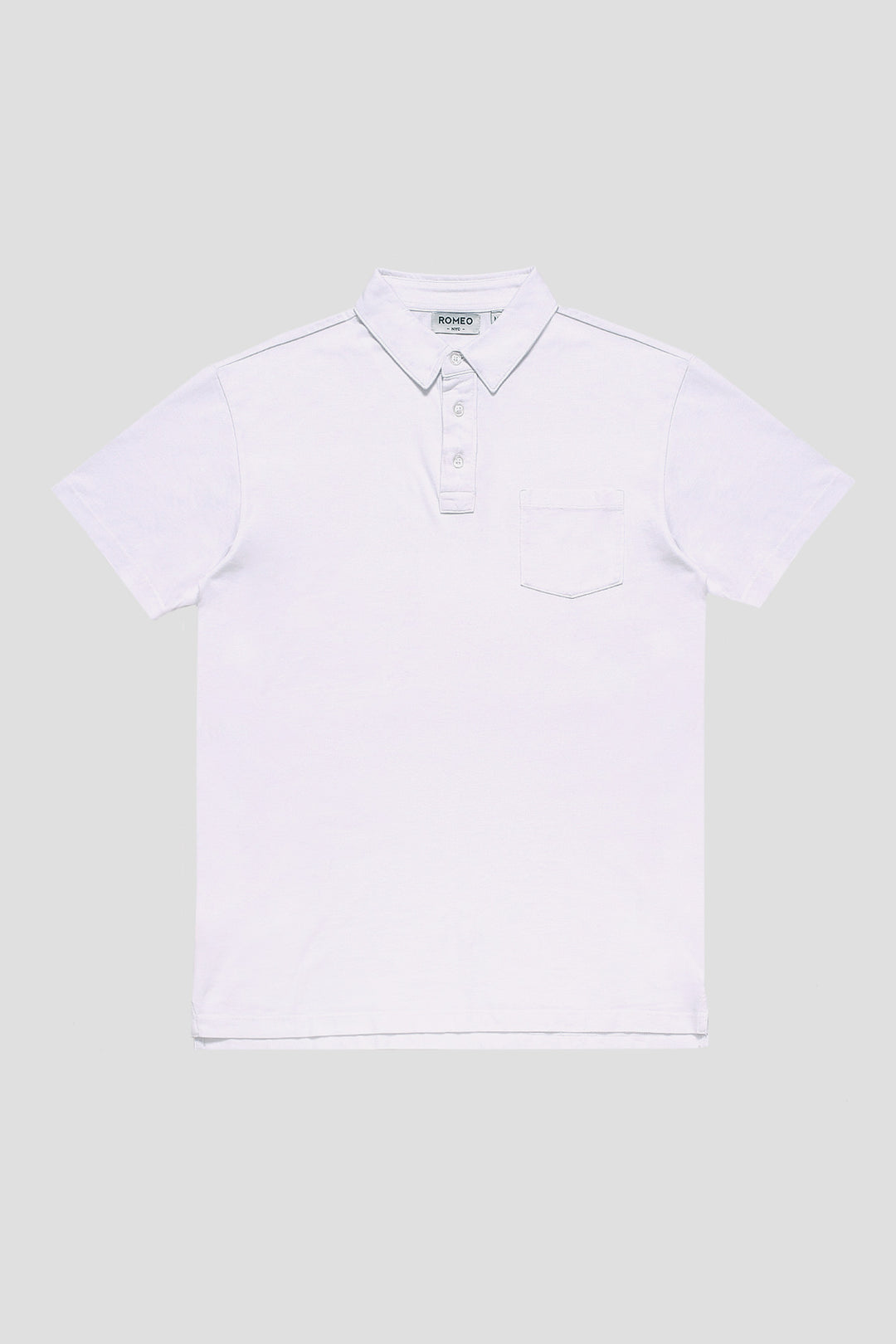 Washed Cotton Jersey Pocket Polo