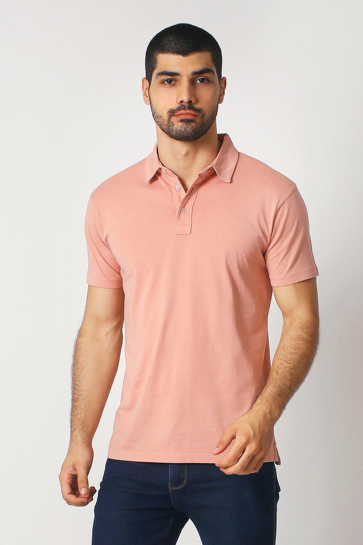 Washed Cotton Jersey Polo