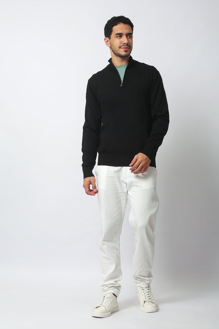 Merino Wool Sport Half Zip Sweater|Men's Sweaters|ROMEO NYC