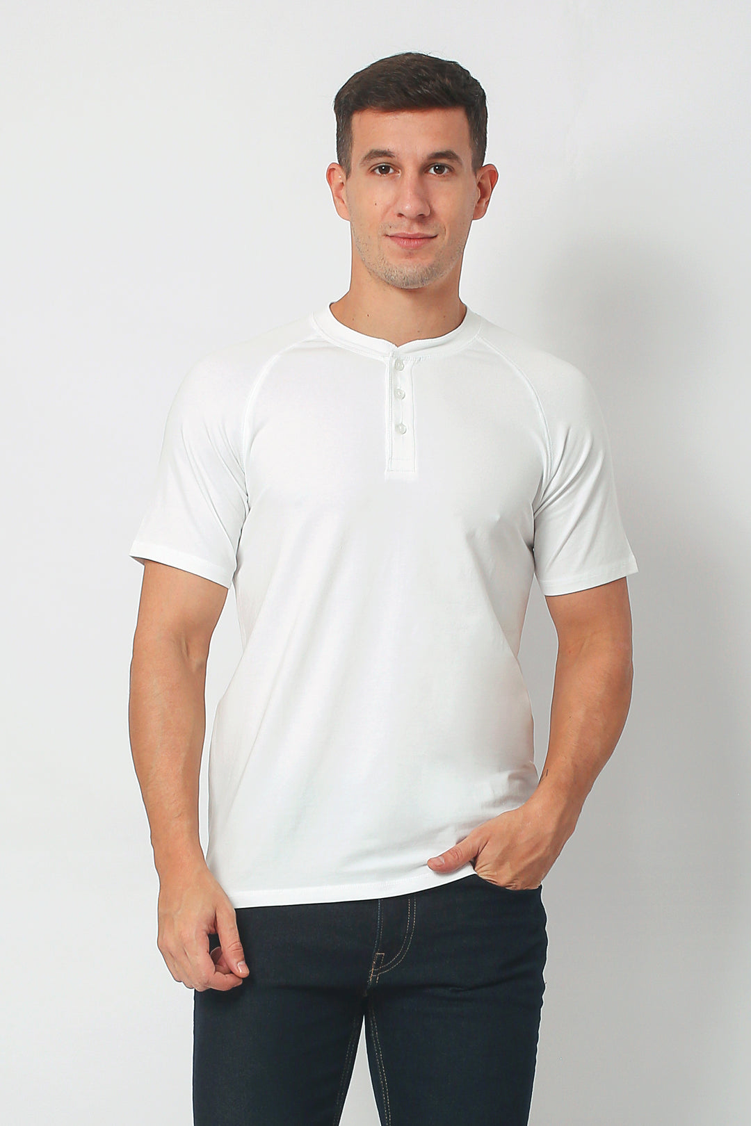 Cloud Short Sleeve Henley|Men's T-Shirt|ROMEO NYC