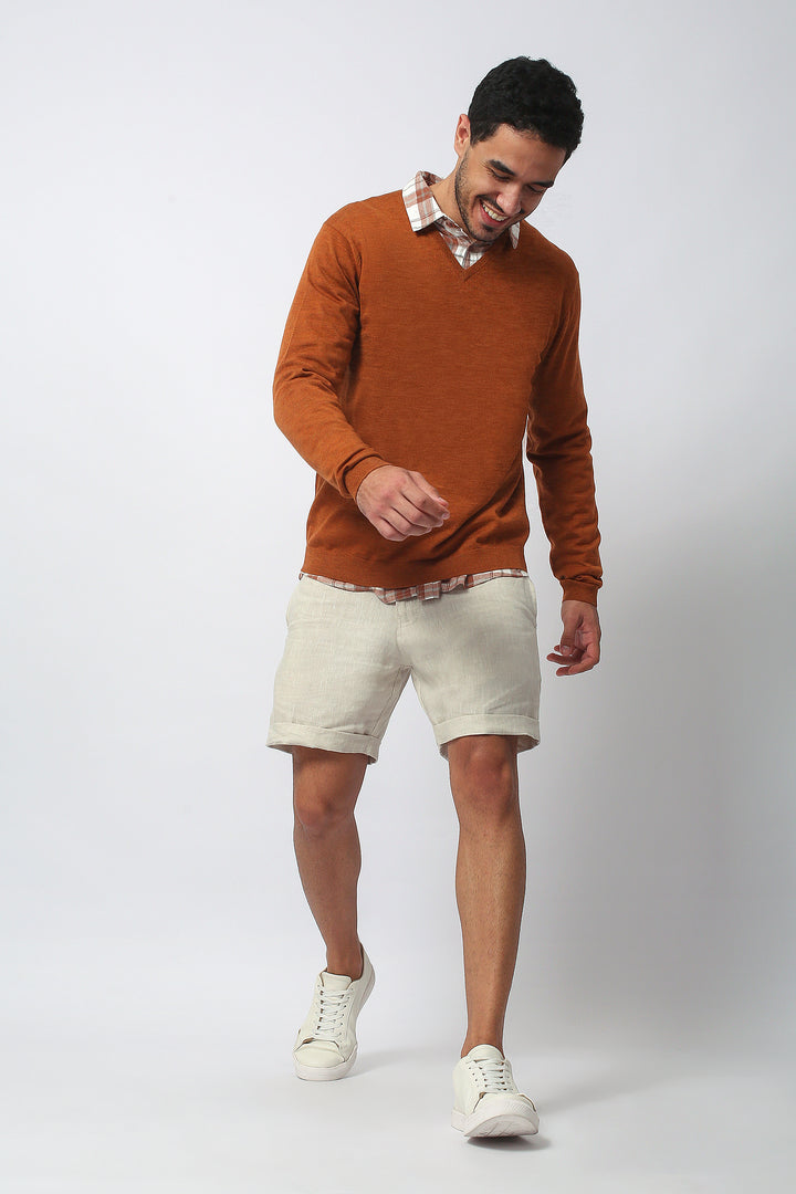 Merino Wool Sport V-Neck|Men's Sweaters|ROMEO NYC